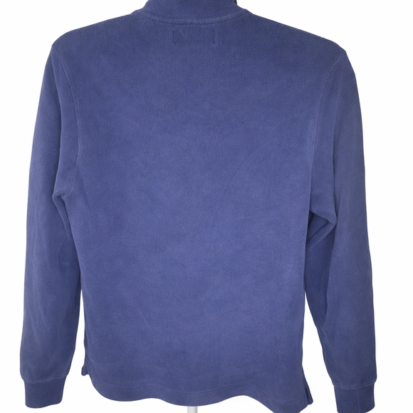 Ralph Lauren Navy Quarter-Zip Pullover with Red Pony - Picture 2 of 3